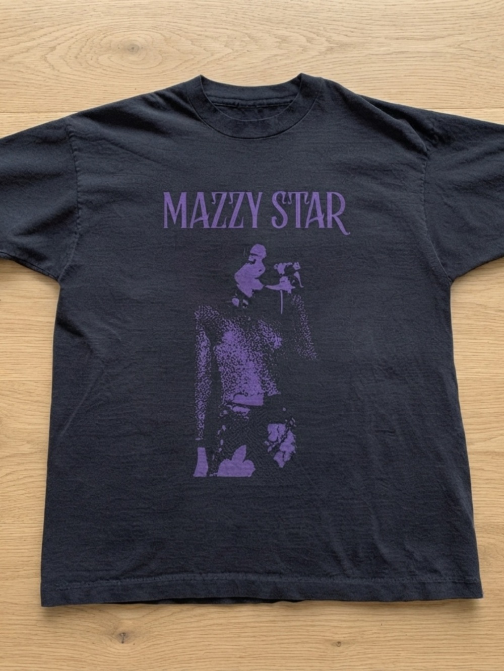 Gildan Black Mazzy Star Graphic Tee with Purple Print